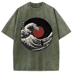 The Solitary Wanderer Cat Washed T-Shirt