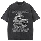 More Books Less Crooks Washed T-Shirt