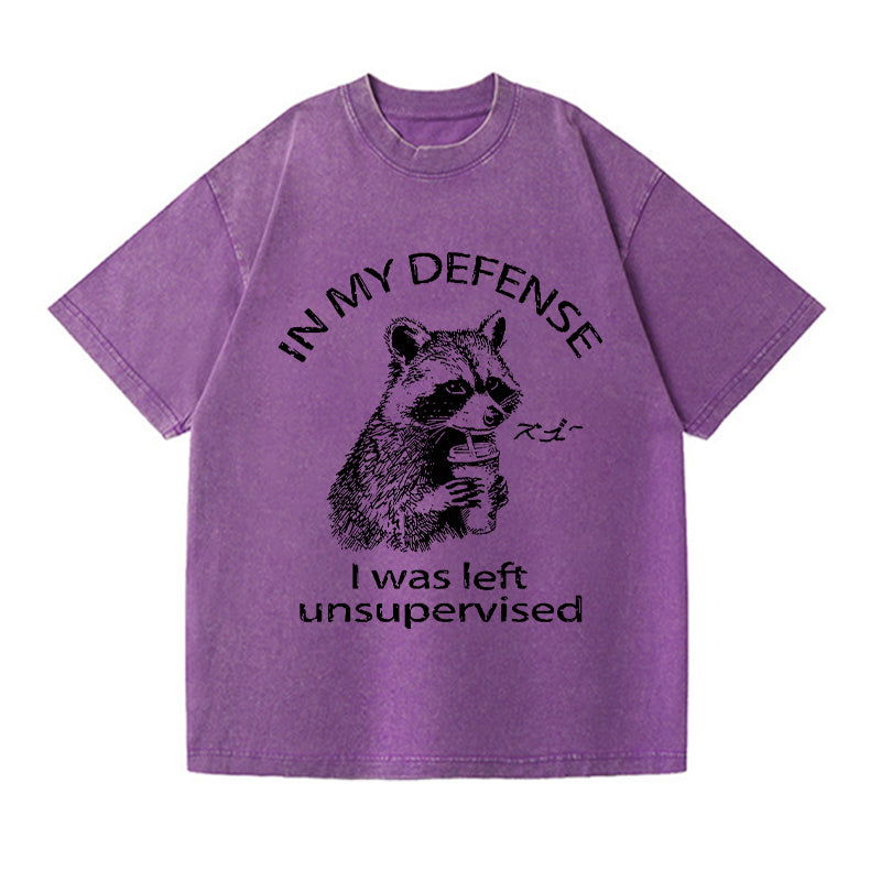 Left Unsupervised Raccoon Washed T-Shirt