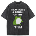 Funny Frog Flipping The Bird Washed T-Shirt