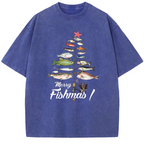 Merry Fishmas Print Unisex T-shirt