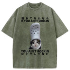 Funny Cat Meme Japan Washed T-Shirt