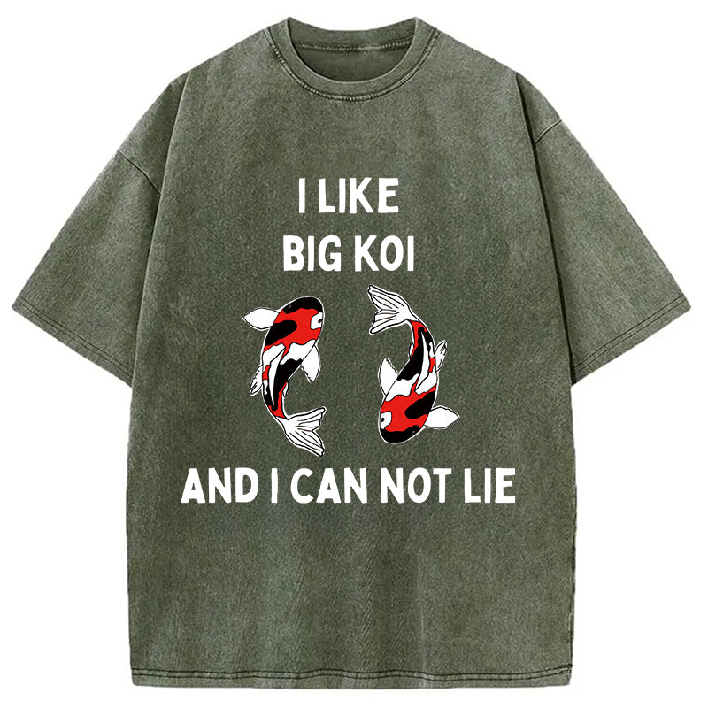 Vintage Koi Fish I Like Big Koi Washed T-Shirt