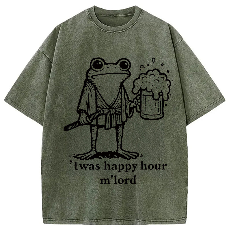 Happy Hour Frog Washed T-Shirt