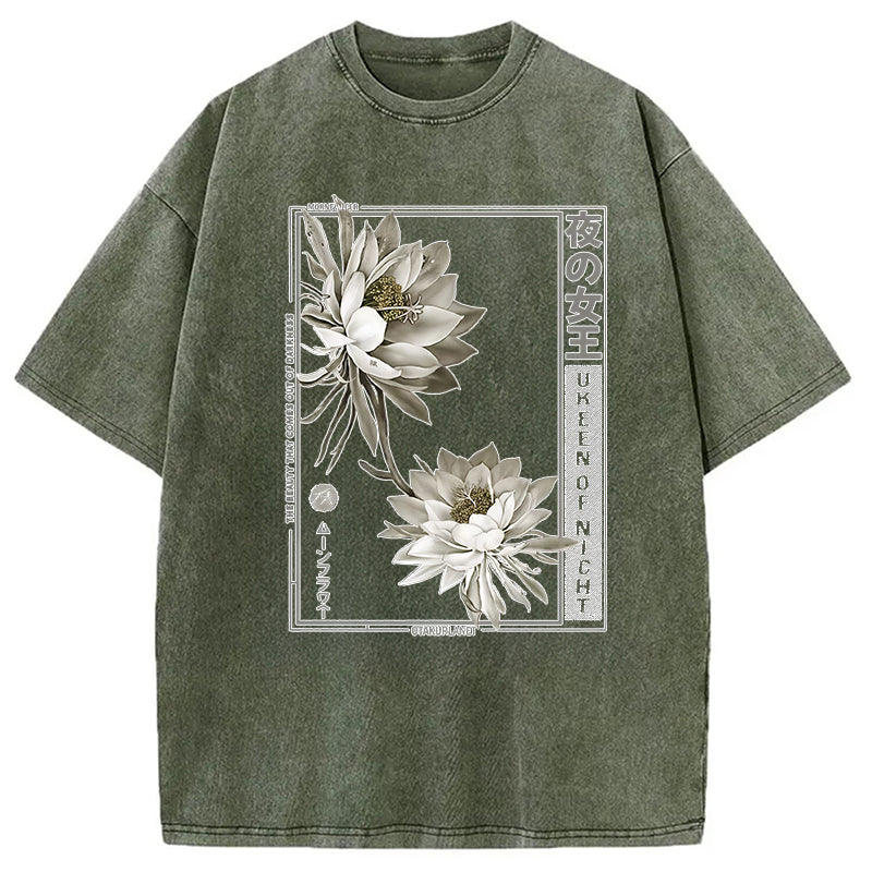 Japanese Epiphyllum Washed T-Shirt