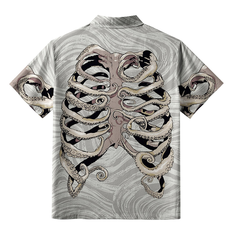 Octopus Skeleton Aloha Hawaiian Shirt