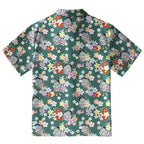 Oni Mask With Floral Button-up Shirt