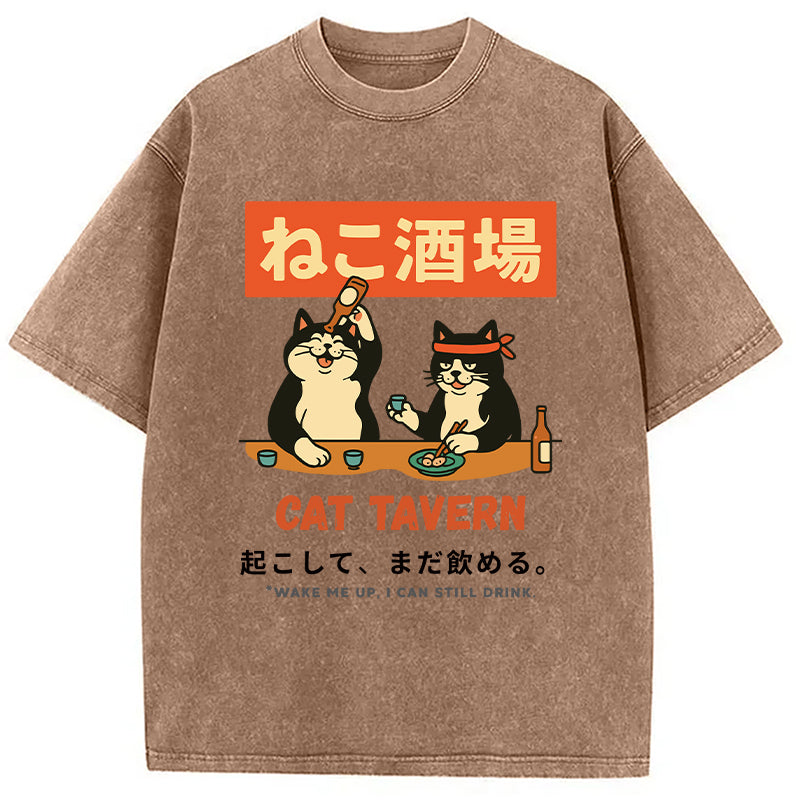 Cat Tavern Washed T-Shirt