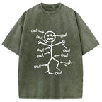 Ow Ow Ow Funny Scream Washed T-Shirt