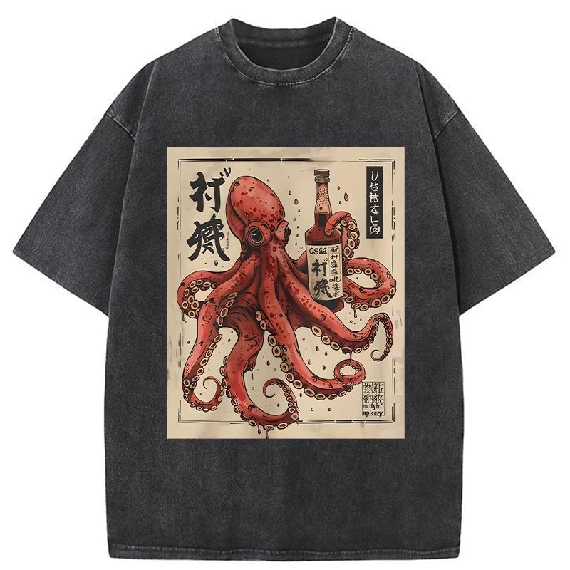Osaka Saké Octopus Washed T-Shirt
