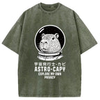 Astronaut Capybara Washed T-Shirt