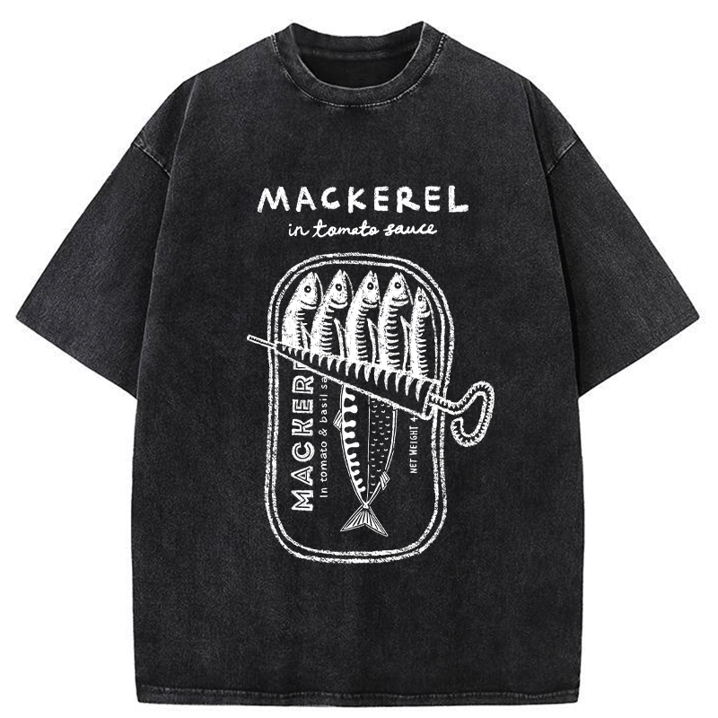 Sardine Fish In Tomato Sauce Washed T-Shirt