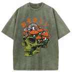 Mushroom Skull Washed T-Shirt