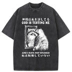 Raccoon Not Studied Washed T-Shirt