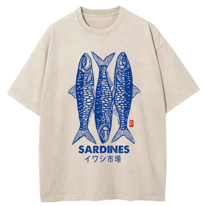Sardines Market Washed T-Shirt