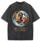 Two Koi Carps Washed T-Shirt