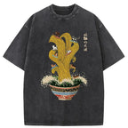 Unisex Ramen Surfing Washed T-Shirt