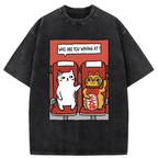Unisex Who Are You Waving At Washed T-Shirt
