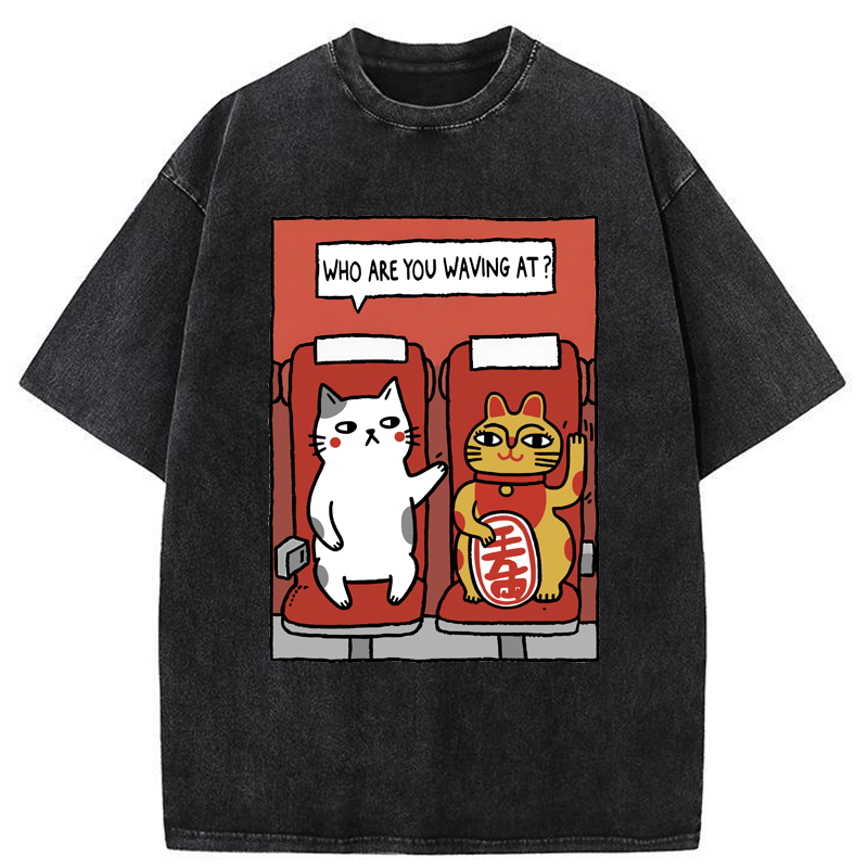 Unisex Who Are You Waving At Washed T-Shirt