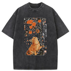 Unisex Orange Cat Wants To Eat Oranges Washed T-Shirt