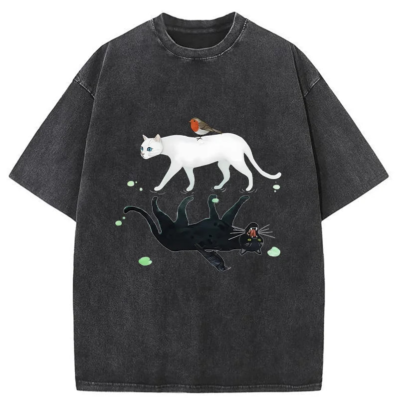 Unisex Opposite Underwater World Washed T-Shirt
