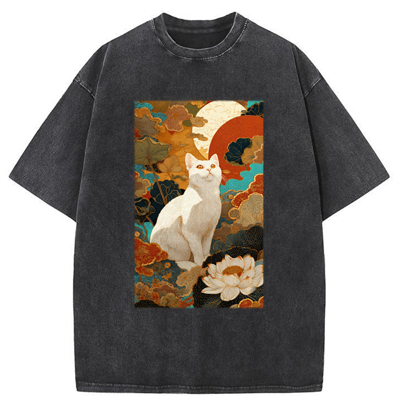Unisex White Guardian Of The Vermilion Sun Washed T-Shirt