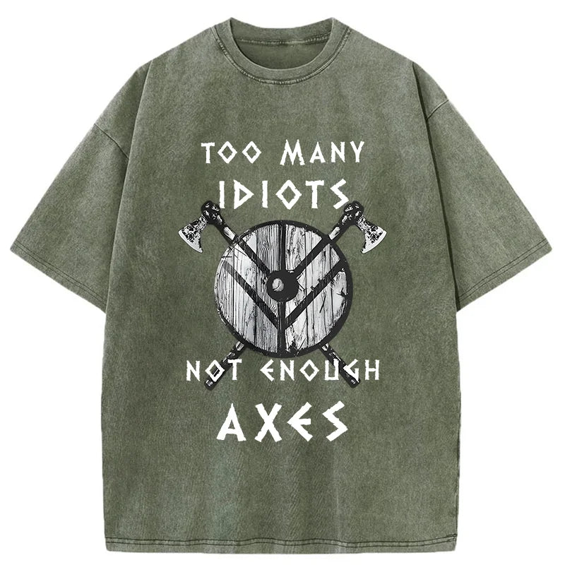 Unisex Viking Quotes Meme Washed T-Shirt