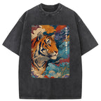Unisex Tiger Of The Cloud Sea Washed T-Shirt