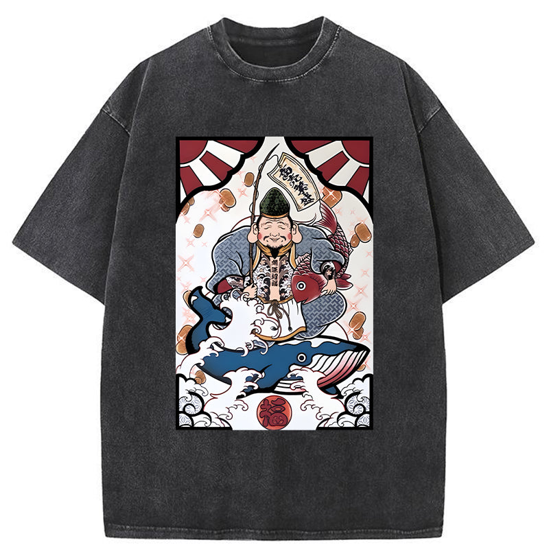 Unisex Ebisu And The Waves Washed T-Shirt
