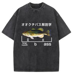 Largemouth Bass Anatomy Washed T-Shirt