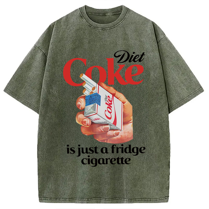 Just A Fridge Cigarette Coke Washed T-Shirt
