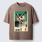 Unisex Eagle Owls Washed T-Shirt
