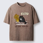 Unisex Cat Wants To Do A Physics Experiment Washed T-Shirt