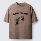 Unisex Aur Naur Cat Washed T-Shirt