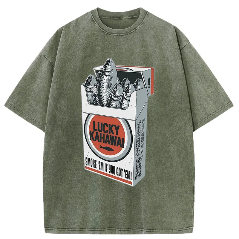 Japanese Lucky Kahawai Washed T-Shirt