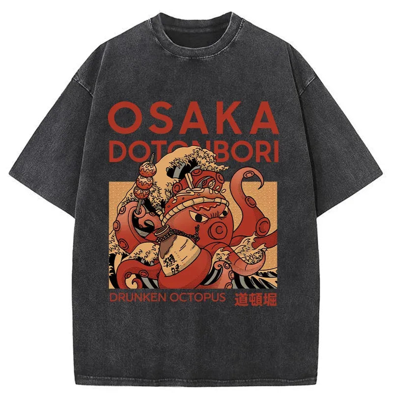 Osaka Octopus Monster Washed T-Shirt