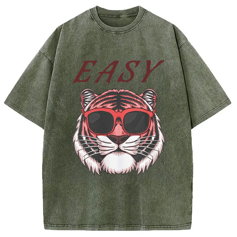 Easy Pink Tiger Washed T-Shirt