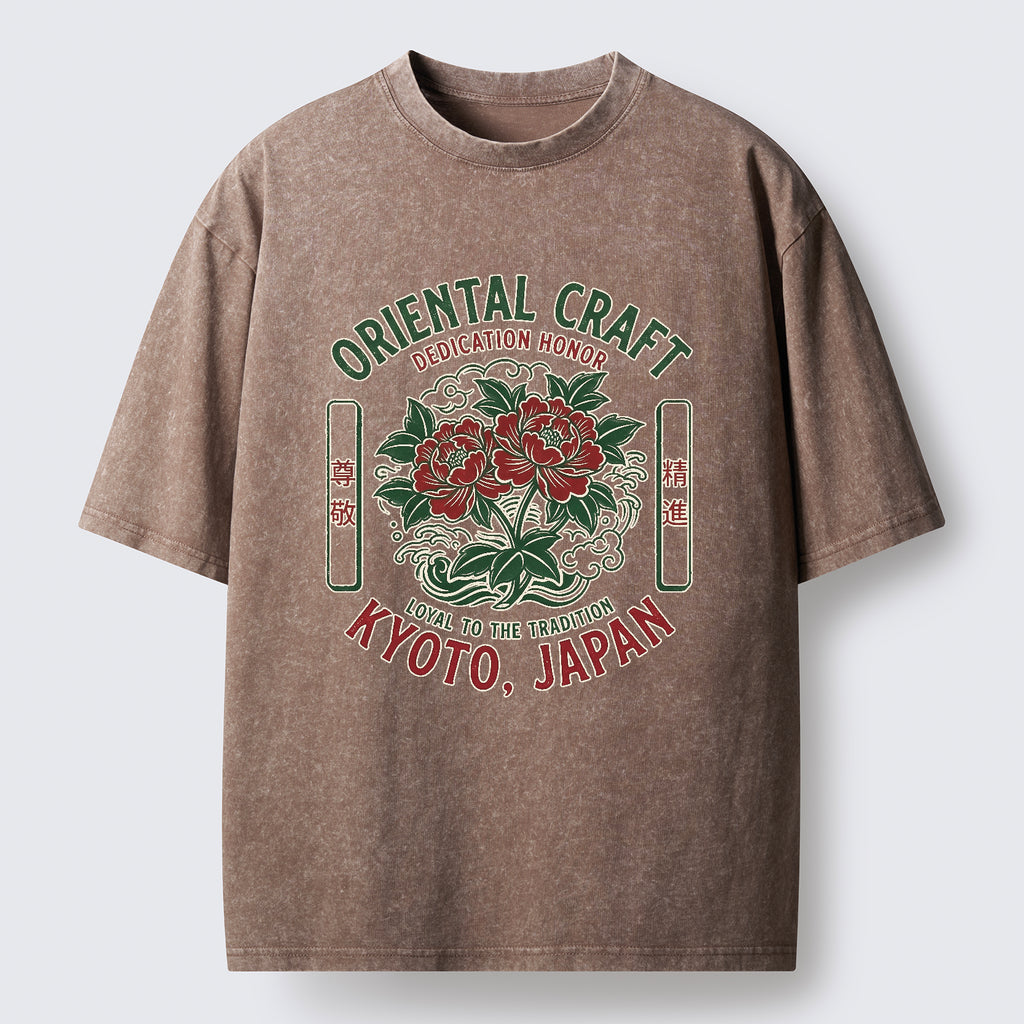 Elegant Oriental Craft Washed T-Shirt