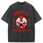 Osaka Octopus Monster Japan Washed T-Shirt