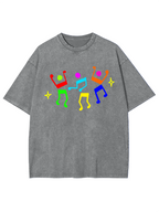 Unisex Dance Till Collapse Printed Washed Tee