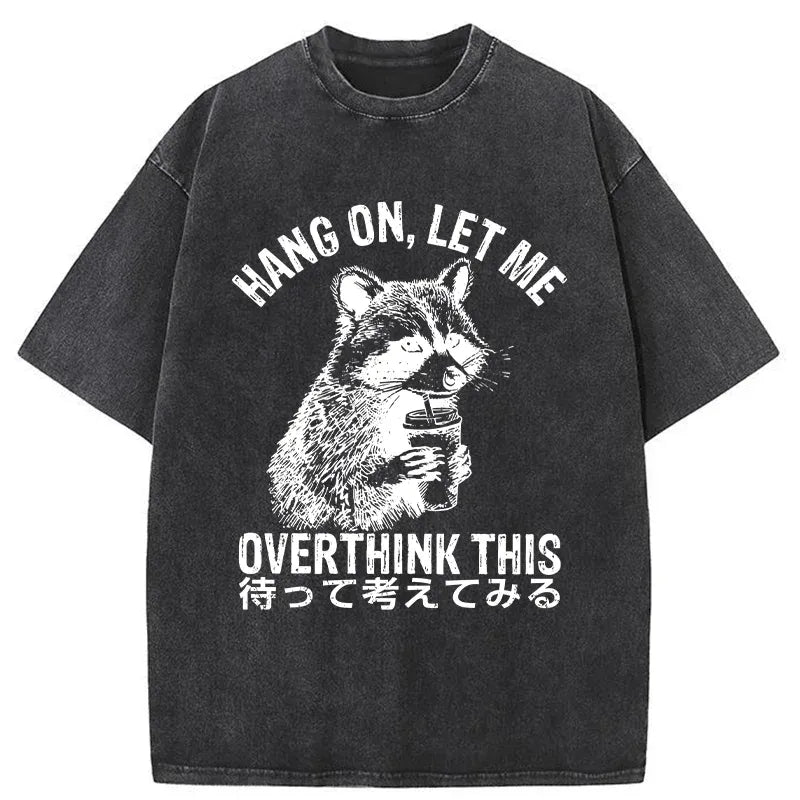 Overthink Raccoon Washed T-Shirt