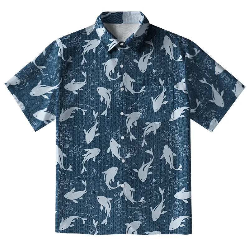 Dolphins Among The Waves Button-up Shirt