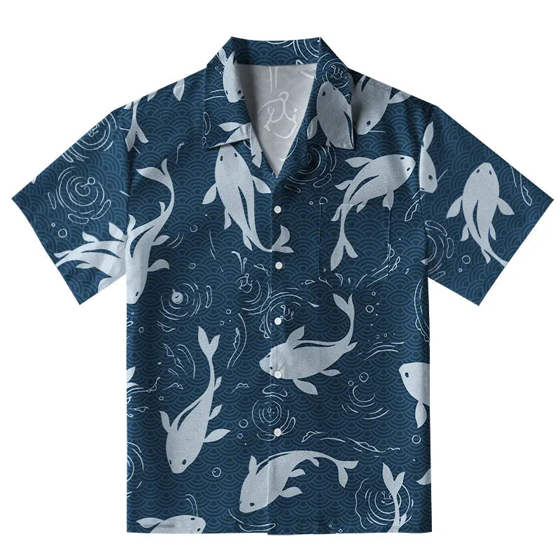 Playful Dolphins In Waves Aloha Hawaiian Shirt