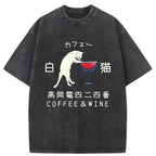 White Cat Japanese Washed T-Shirt