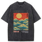 Katsushika Hokusai Washed T-Shirt