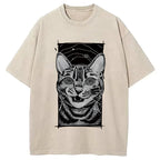 Hypnotic Cat Washed T-Shirt