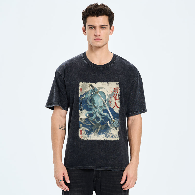 Cool Octopus Sage Washed T-Shirt