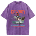 Vintage Cowboy Fish Washed T-Shirt