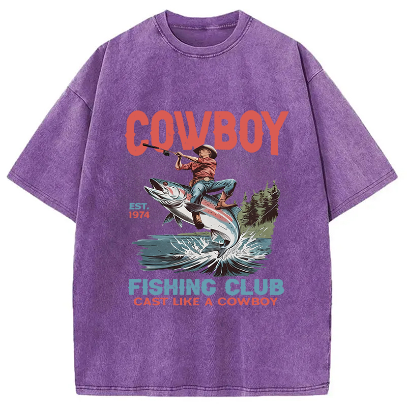 Vintage Cowboy Fish Washed T-Shirt