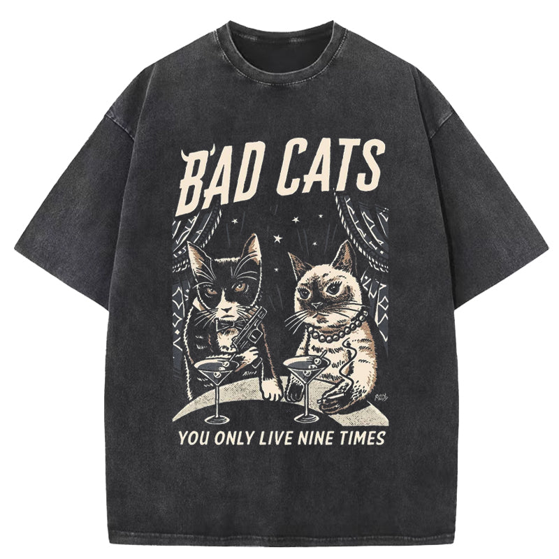Bad Cats Washed T-Shirt